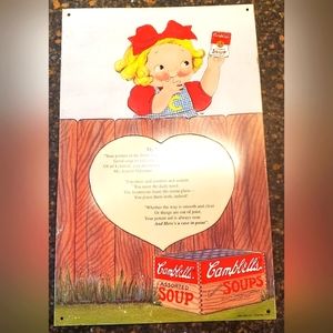 Antique 30 yr old Campbell's Soup Tin Sign